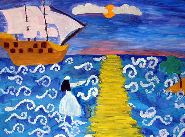 Бегущая по волнам Александра Грина детские иллюстрации