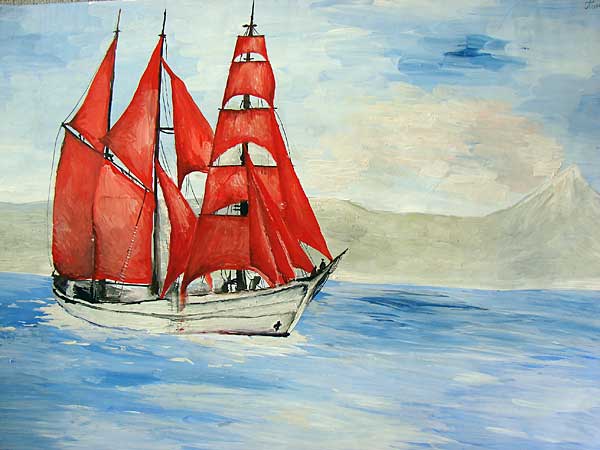 Дети рисуют иллюстрации к произведениям А. Грина